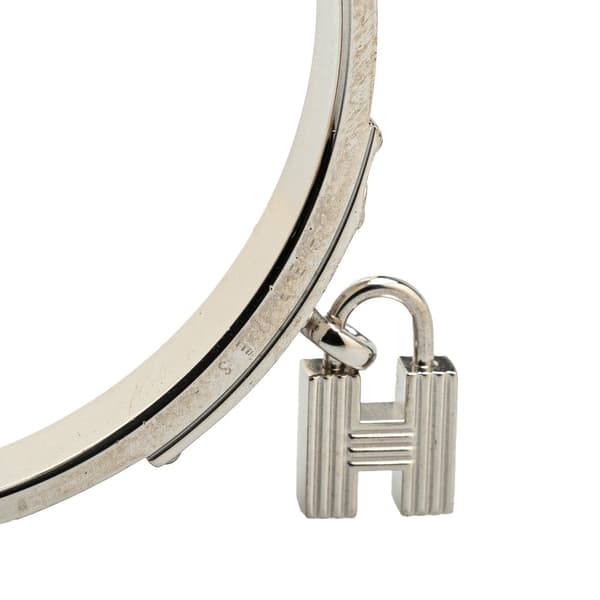 Pre-owned Hermès Leather Kelly Cadena Lock Bangle Bracelet Brown