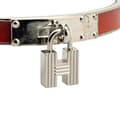 Miniatyrbilde 6 av 6: Pre-owned Hermès Leather Kelly Cadena Lock Bangle Bracelet Brown