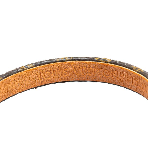 Pre-owned Louis Vuitton Monogram Twist Lock Bracelet Brown