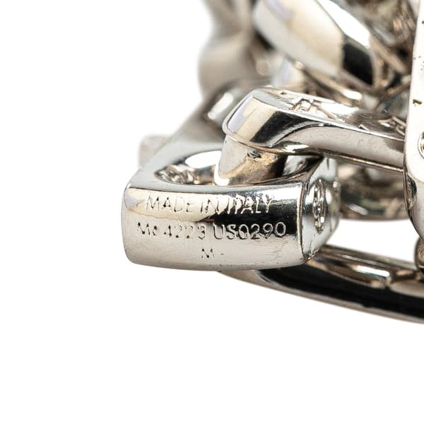 Pre-owned Louis Vuitton Silver Monogram Chain Link Bracelet Silver