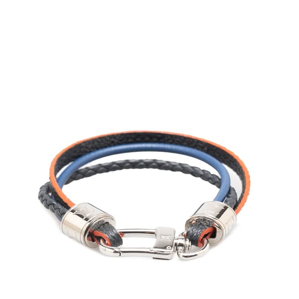 Pre-owned Louis Vuitton Damier Graphite LV Treble Bracelet Blue
