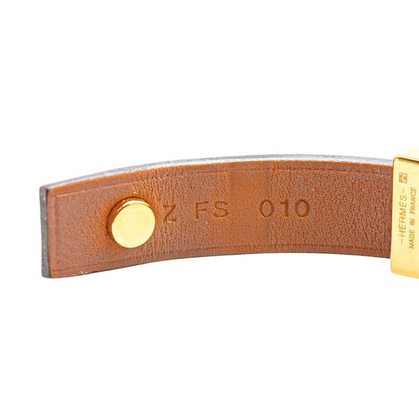 Pre-owned Hermès Swift As De Coeur T2 Bracelet Red