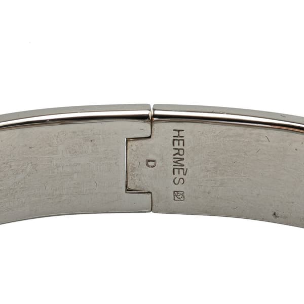 Pre-owned Hermès Narrow Enamel Clic H Bracelet PM Black