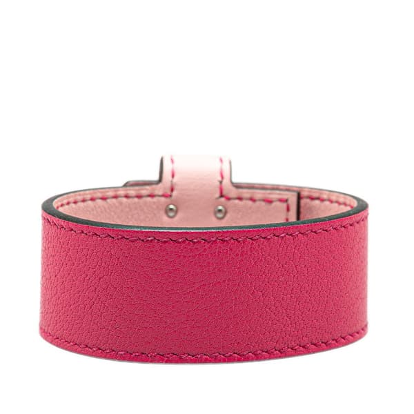 Pre-owned Hermès Chevre Chamkila Kelly Twist Bracelet PM T2 Pink