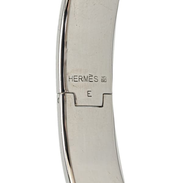 Pre-owned Hermès Narrow Enamel Clic Clac H Bracelet PM Black