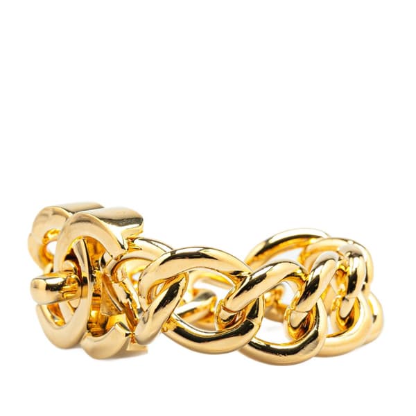 Pre-owned Chanel Gold Plated CC Turn Lock Bracelet Gold