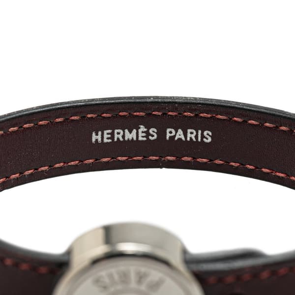 Pre-owned Hermès Leather Clou de Selle Bracelet Brown