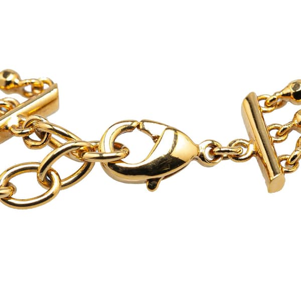 Pre-owned Louis Vuitton Gold Plated Brasserie Essential V Bracelet Gold