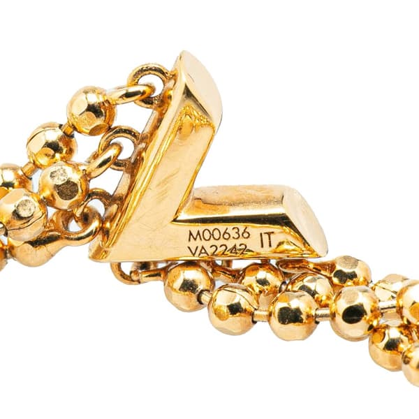 Pre-owned Louis Vuitton Gold Plated Brasserie Essential V Bracelet Gold