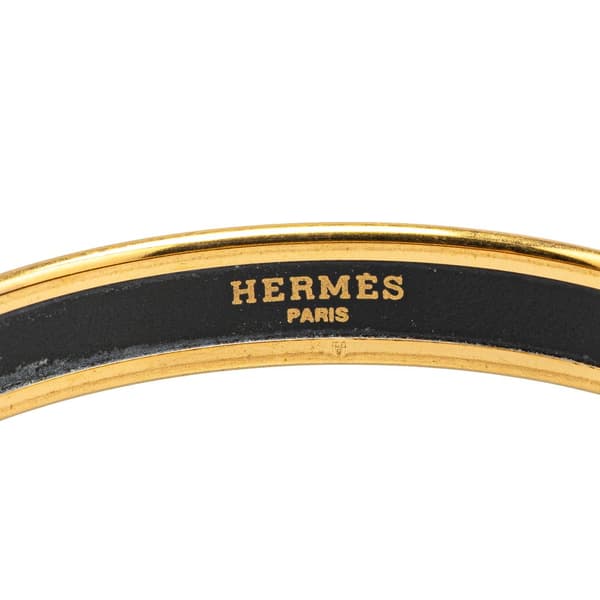 Pre-owned Hermès Narrow Cloisonne Enamel Bangle 62 Red