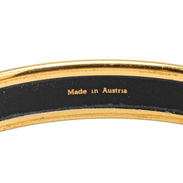 Pre-owned Hermès Narrow Cloisonne Enamel Bangle 62 Red