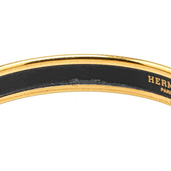 Pre-owned Hermès Narrow Cloisonne Enamel Bangle 62 Red