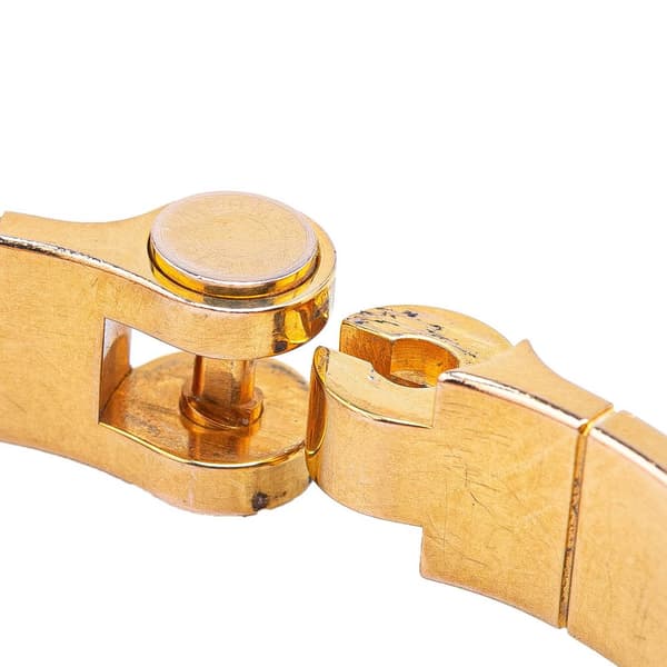 Pre-owned Hermès Narrow Enamel Hinge Bracelet GM Red