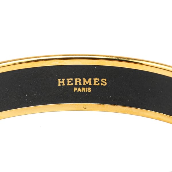Pre-owned Hermès Wide Pilgrim  Enamel Bangle 62 Red