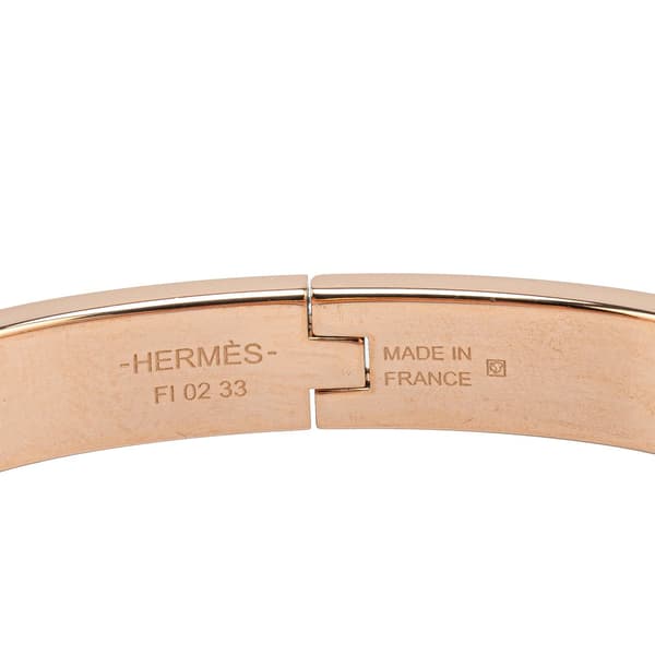 Pre-owned Hermès Mini Enamel Clic Chaine d'Ancre Bracelet Yellow
