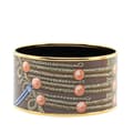 Miniatyrbilde 3 av 6: Pre-owned Hermès Extra Wide Brandebourgs Enamel Bangle 70 Brown