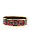 Miniatyrbild 2 av 5: Pre-owned Hermès Wide Horse Enamel Bangle 65 Black