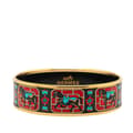 Miniatyrbild 1 av 5: Pre-owned Hermès Wide Horse Enamel Bangle 65 Black