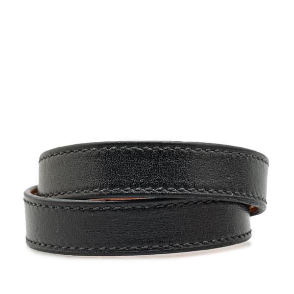 Pre-owned Hermès Box Calf Kelly Double Tour Bracelet Black