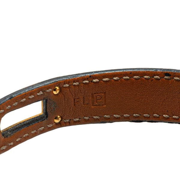 Pre-owned Hermès Box Calf Kelly Double Tour Bracelet Black