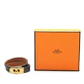 Miniatyrbild 7 av 7: Pre-owned Hermès Box Calf Kelly Double Tour Bracelet Black