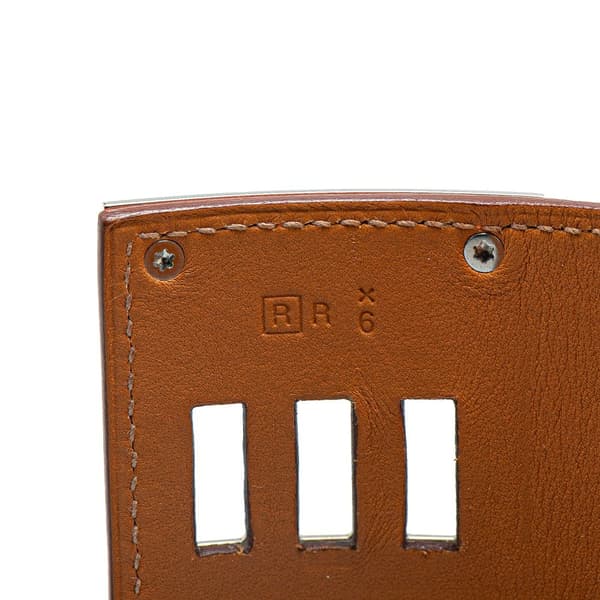 Pre-owned Hermès Epsom Kelly Extreme Dog ​​Bracelet Orange