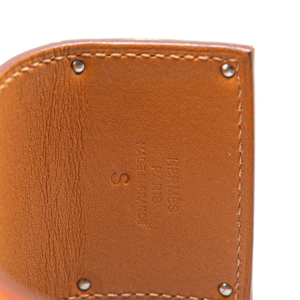 Pre-owned Hermès Epsom Kelly Extreme Dog ​​Bracelet Orange