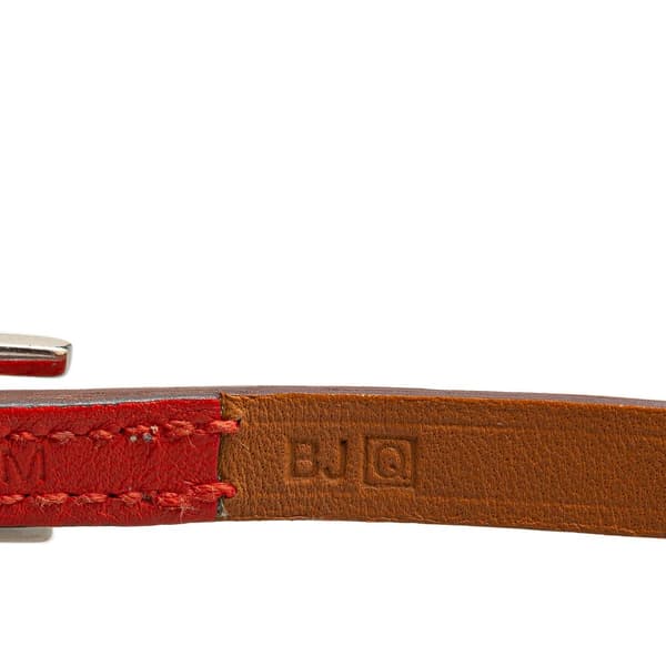 Pre-owned Hermès Epsom Behapi Double Tour Bracelet M Orange