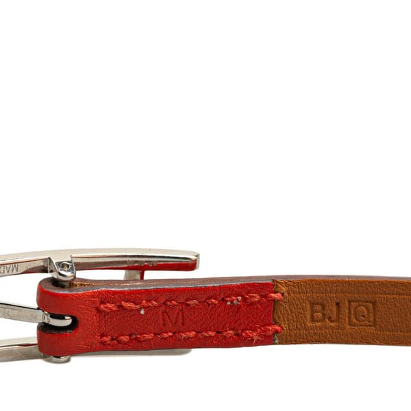 Pre-owned Hermès Epsom Behapi Double Tour Bracelet M Orange
