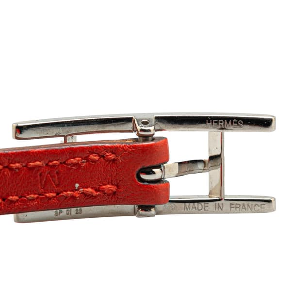 Pre-owned Hermès Epsom Behapi Double Tour Bracelet M Orange
