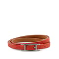 Miniatyrbild 1 av 8: Pre-owned Hermès Epsom Behapi Double Tour Bracelet M Orange