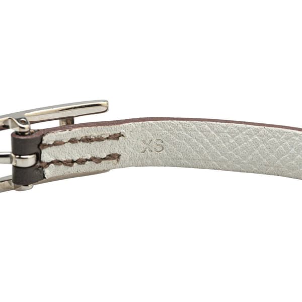 Pre-owned Hermès Epsom Behapi Double Tour Bracelet XS Gray