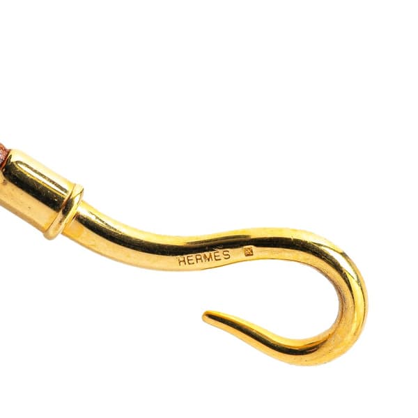 Pre-owned Hermès Jumbo Hook Leather Bracelet Brown