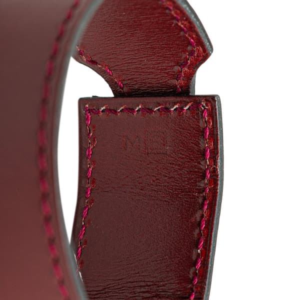 Pre-owned Hermès Leather Cadenas Artemis Bracelet M Red