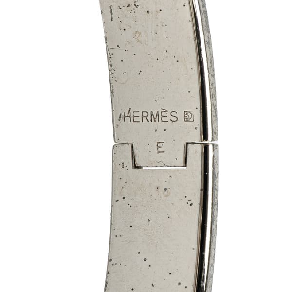 Pre-owned Hermès Narrow Enamel Clic H Bracelet PM Black