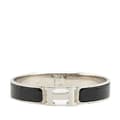 Miniatyrbillede 1 af 5: Pre-owned Hermès Narrow Enamel Clic H Bracelet PM Black