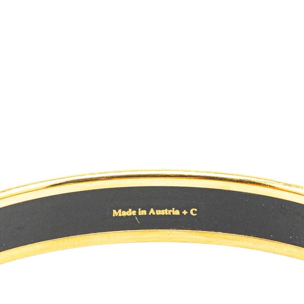 Pre-owned Hermès Narrow Sun Moon Stars Enamel Bangle 65 Blue