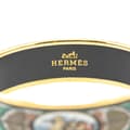 Pikkukuva 4 / 5: Pre-owned Hermès Wide Bird Feather Enamel Bangle 65 Green