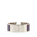 Miniatyrbild 3 av 5: Pre-owned Hermès Wide Enamel Clic Clac H Bracelet PM Purple