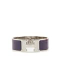 Miniatyrbild 1 av 5: Pre-owned Hermès Wide Enamel Clic Clac H Bracelet PM Purple