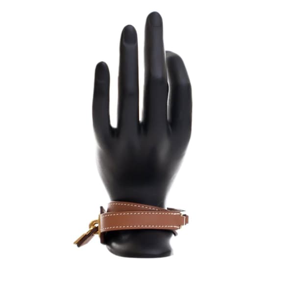 Pre-owned Hermès Swift O Kelly Double Tour Bracelet Brown