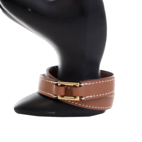 Pre-owned Hermès Swift O Kelly Double Tour Bracelet Brown