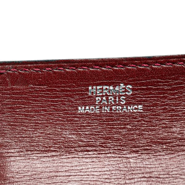 Pre-owned Hermès Extra Wide Leather Etriviere Bracelet Red