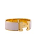 Miniatyrbild 2 av 6: Pre-owned Hermès Wide Enamel Clic Clac H Bracelet PM Purple