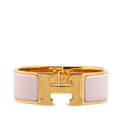 Miniatyrbild 1 av 6: Pre-owned Hermès Wide Enamel Clic Clac H Bracelet PM Purple