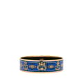 Miniatyrbilde 1 av 6: Pre-owned Hermès Wide Printed Enamel Bangle 65 Blue