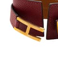 Miniatyrbild 7 av 8: Pre-owned Hermès Epsom Manchette Drag Bracelet Red