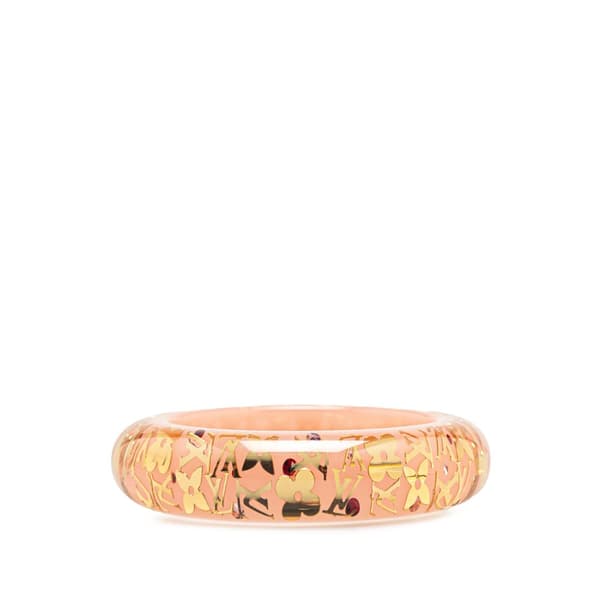 Pre-owned Louis Vuitton Monogram Resin Inclusion Bangle Pink