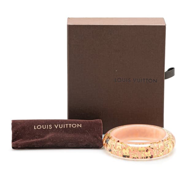 Pre-owned Louis Vuitton Monogram Resin Inclusion Bangle Pink