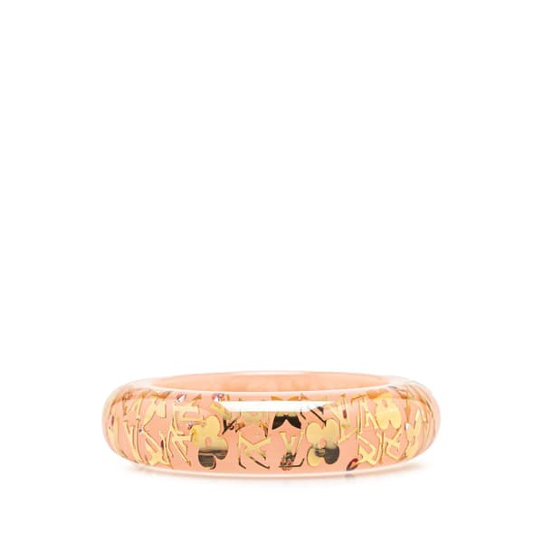 Pre-owned Louis Vuitton Monogram Resin Inclusion Bangle Pink